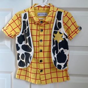 Woody Toy Story Polo Shirt Size 2/3 with attached Vest from Only Little Once